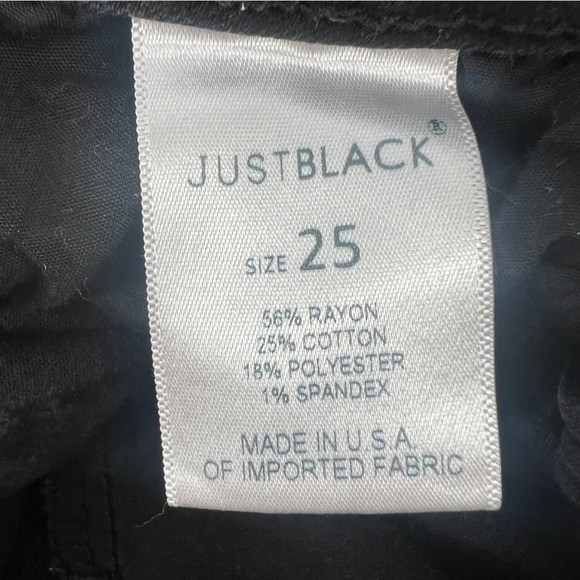 Just Black Black Skinny Rough Hem Distressed Jeans Size 25 Women’s - Picture 5 of 5